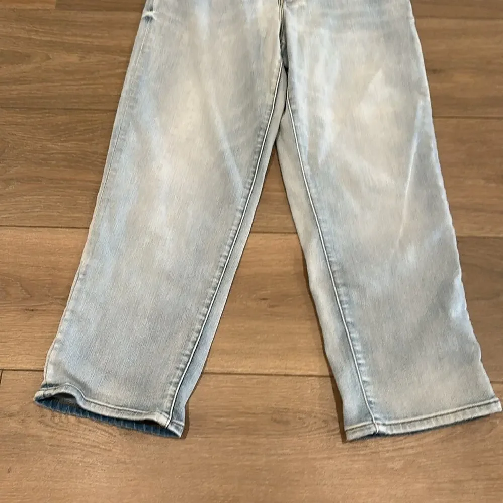 ATHLETA Light Wash Sculptek Straight Leg Ankle Stretchy High Waist Jeans Size 6P